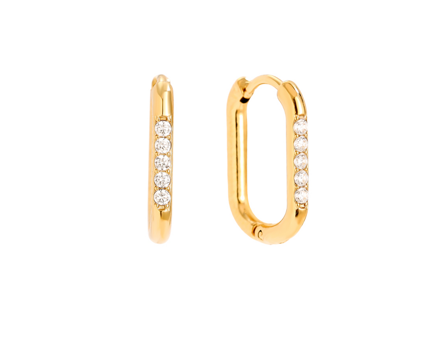 Simple zirconia earrings | NEW